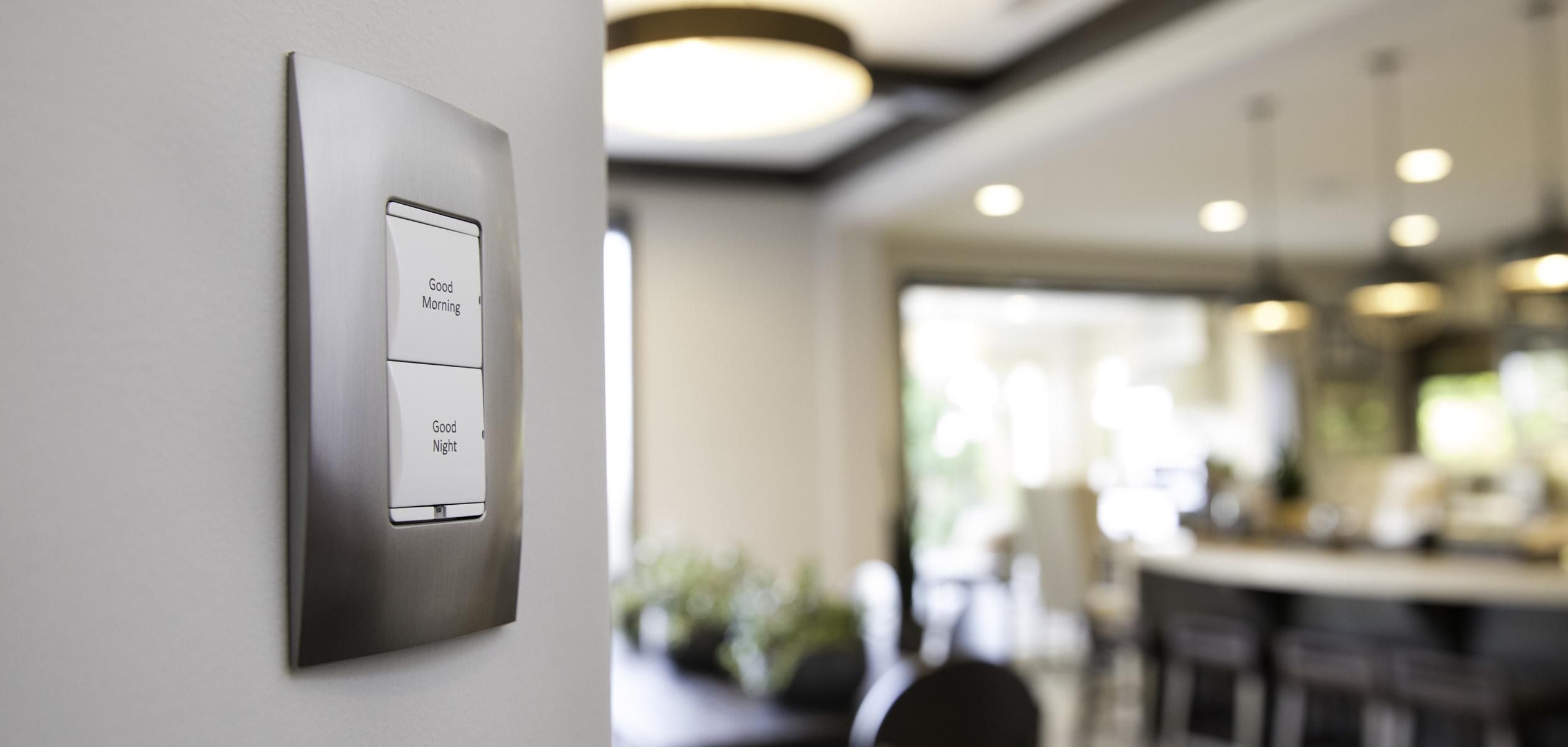 Control4 Lighting keypad on wall